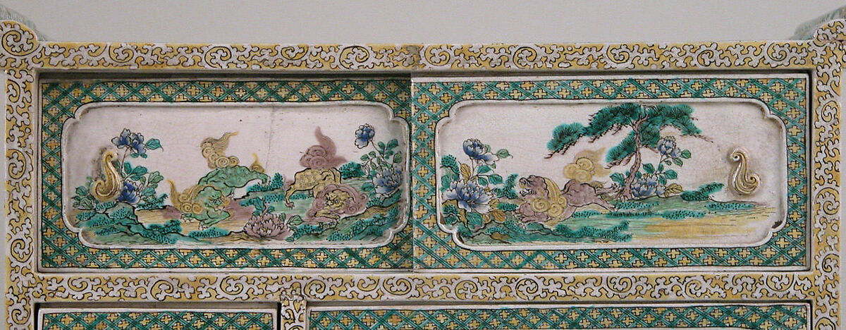Cabinet, Genemon, Porcelain decorated in enamels (Hizen ware, Kutani type), Japan