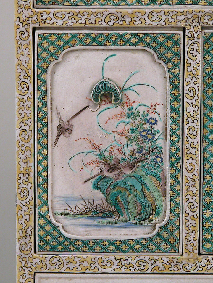 Cabinet, Genemon, Porcelain decorated in enamels (Hizen ware, Kutani type), Japan