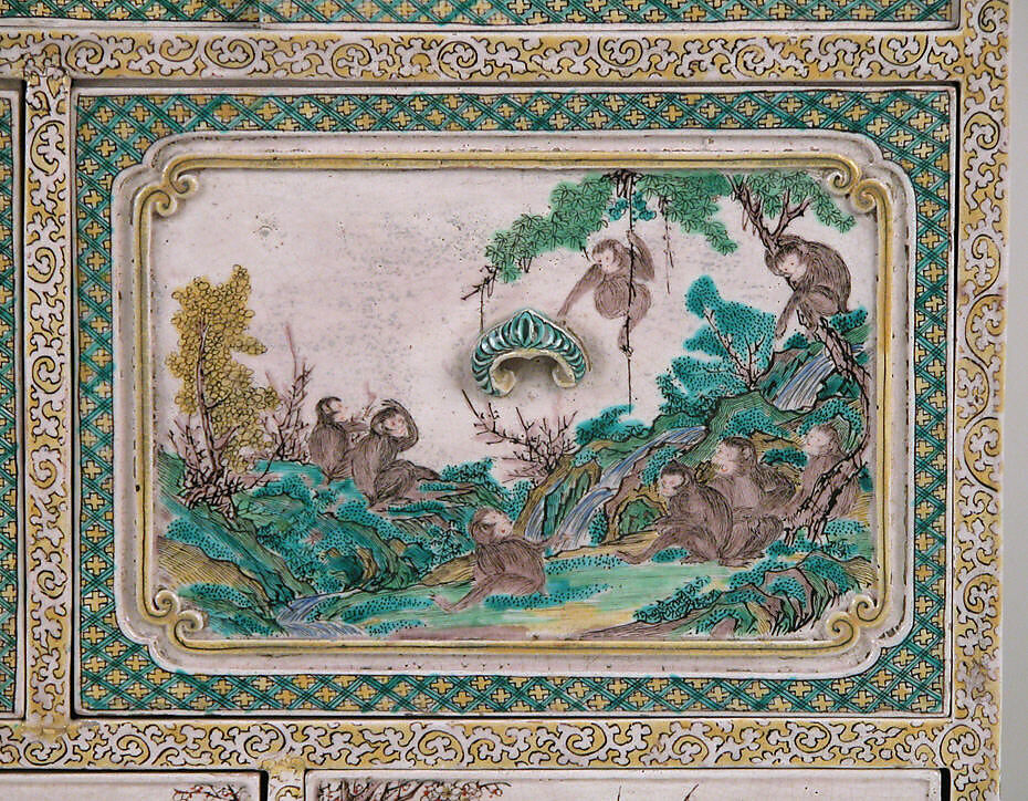 Cabinet, Genemon, Porcelain decorated in enamels (Hizen ware, Kutani type), Japan