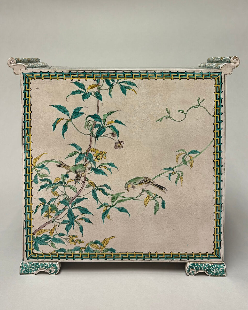 Cabinet, Genemon, Porcelain decorated in enamels (Hizen ware, Kutani type), Japan