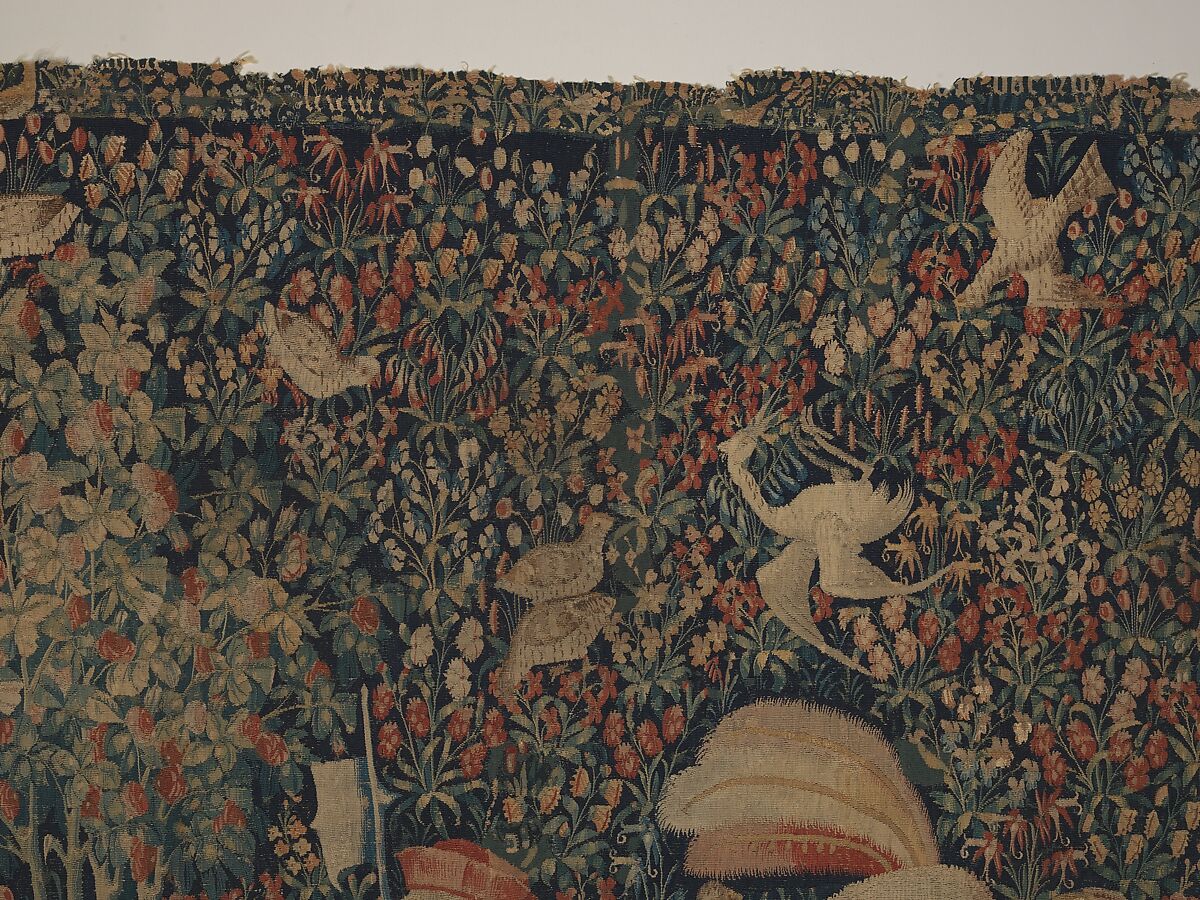 The Falcon Hunt, Wool, and silk in slit tapestry weave with some non-horizontal or eccentric wefts., Southern Netherlands