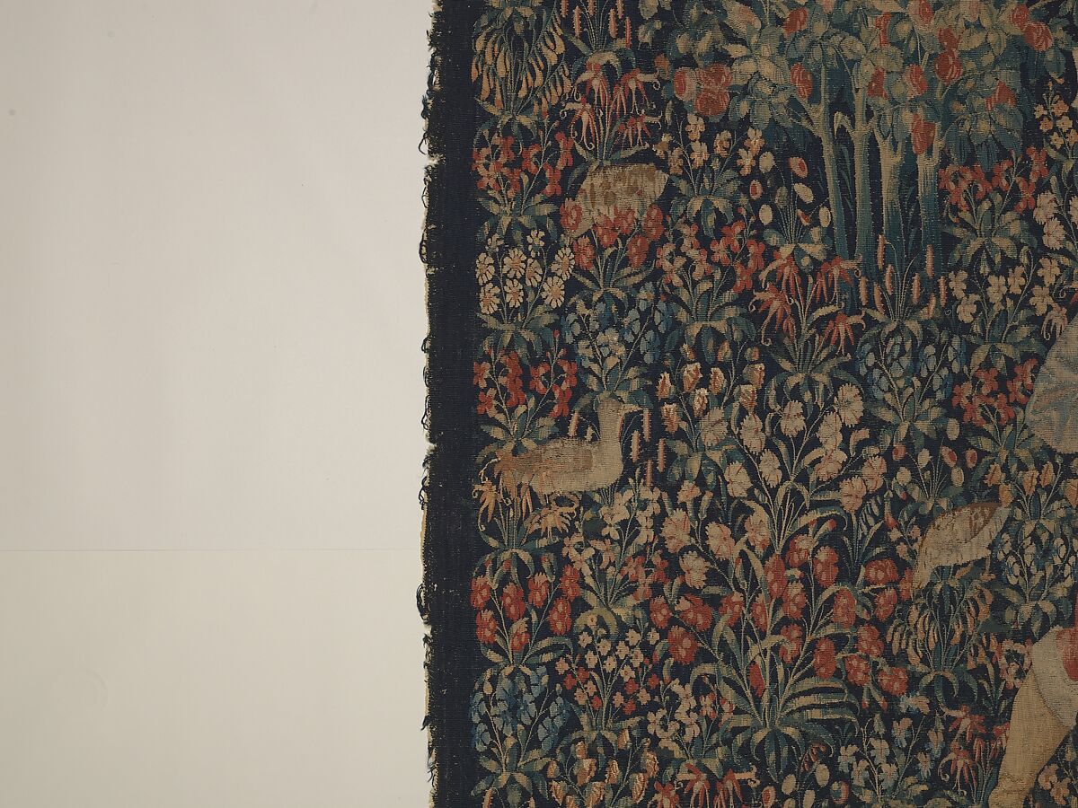 The Falcon Hunt, Wool, and silk in slit tapestry weave with some non-horizontal or eccentric wefts., Southern Netherlands