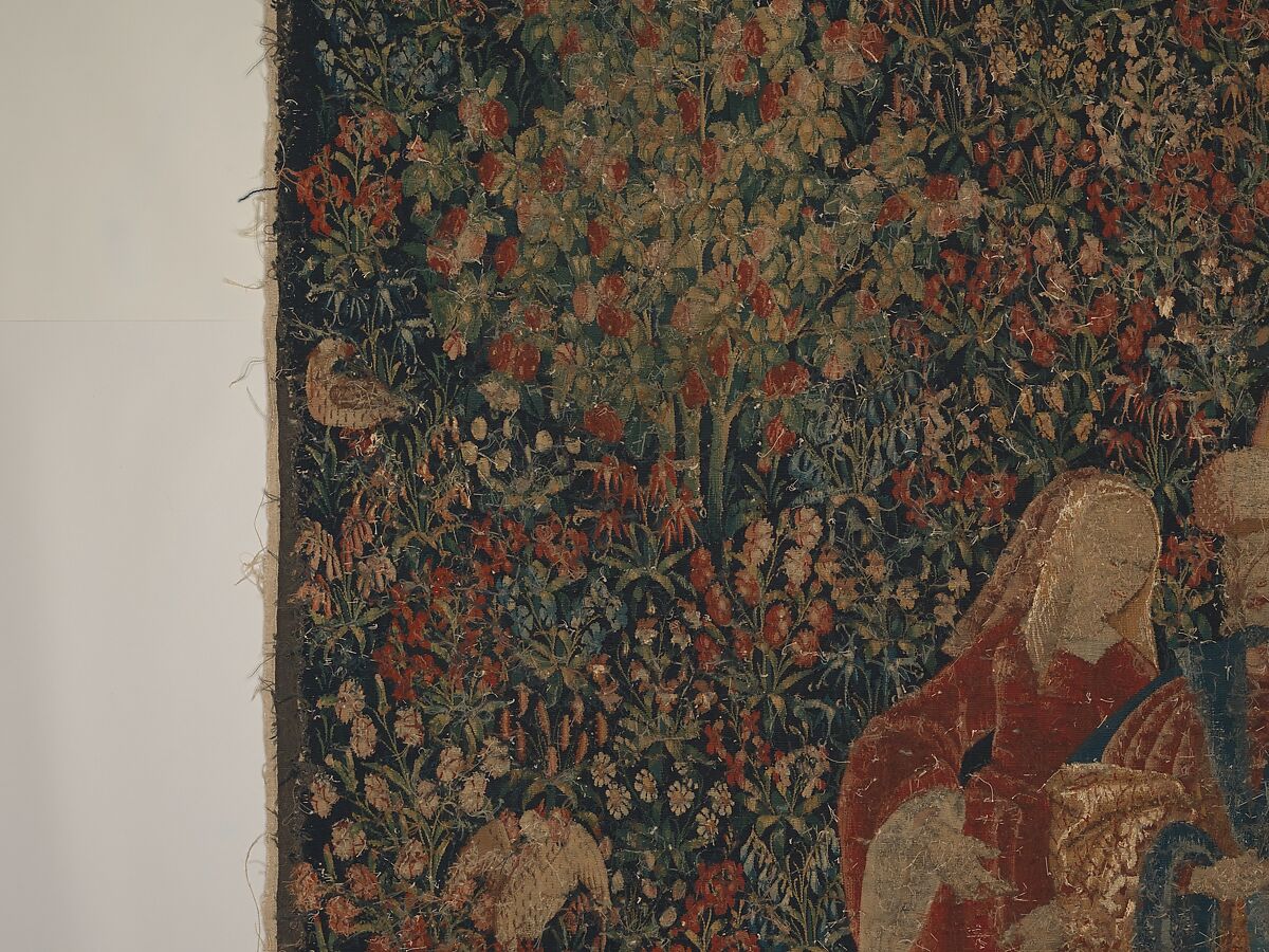 The Falcon Hunt, Wool, and silk in slit tapestry weave with some non-horizontal or eccentric wefts., Southern Netherlands