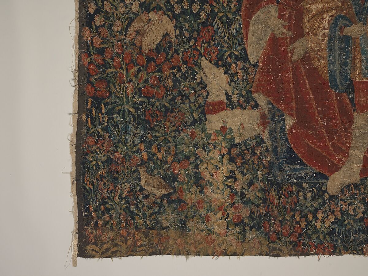 The Falcon Hunt, Wool, and silk in slit tapestry weave with some non-horizontal or eccentric wefts., Southern Netherlands
