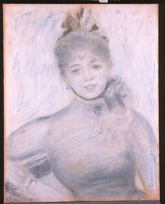 Portrait of Séverine, Auguste Renoir (French, Limoges 1841–1919 Cagnes-sur-Mer), Charcoal and unfixed pastel on paper