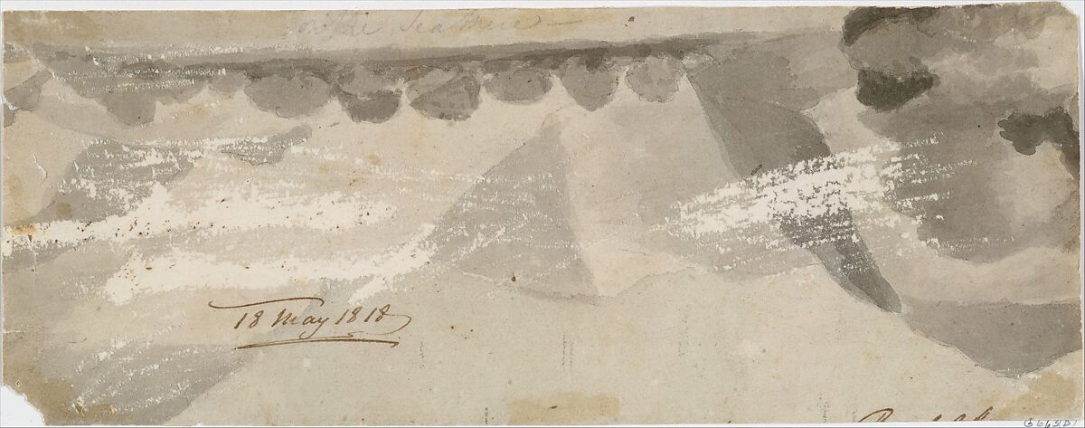 Landscape with Boy Fishing, British Follower or pupil of John Crome (British, Norwich 1768–1821 Norwich), Watercolor over graphite on ribbed white paper