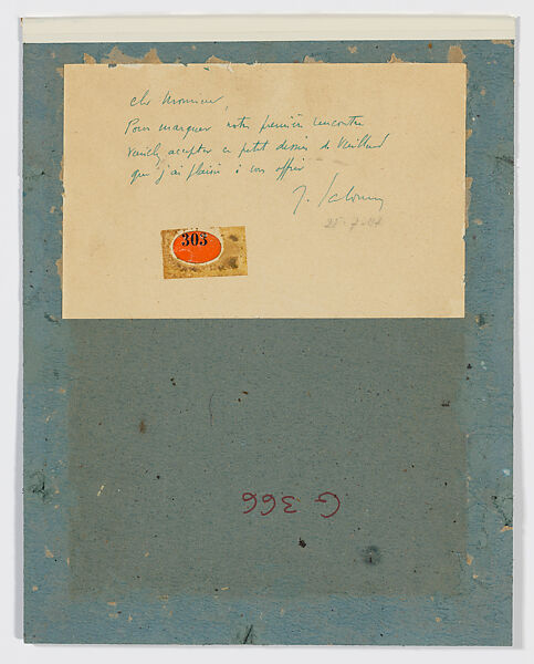 The Artist's Mother, Edouard Vuillard (French, Cuiseaux 1868–1940 La Baule), Graphite on off-white wove paper, darkened, with left edge perforated, mounted on buff tracing paper, mounted on blue board