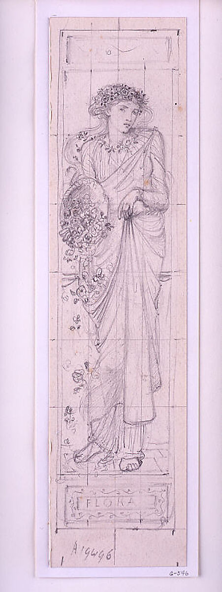 Design for the Figure of "Flora", Sir Edward Burne-Jones (British, Birmingham 1833–1898 Fulham), Graphite on paper, British