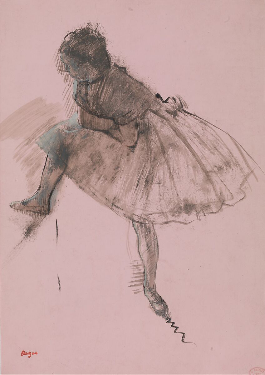 Edgar Degas Drawing Reproduction: Standing Dancer With Right Arm