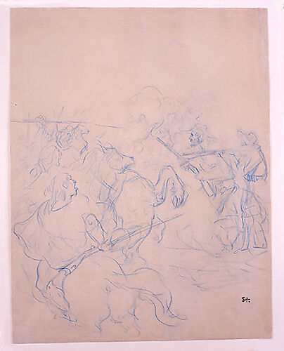 Sketch of Two Groups Fighting