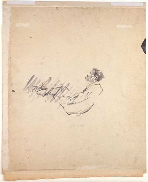Monsieur le Sous-préfet, Jacques Villon (French, Damville 1875–1963 Puteaux), Gray wash and watercolor with traces of graphite on buff board, darkened