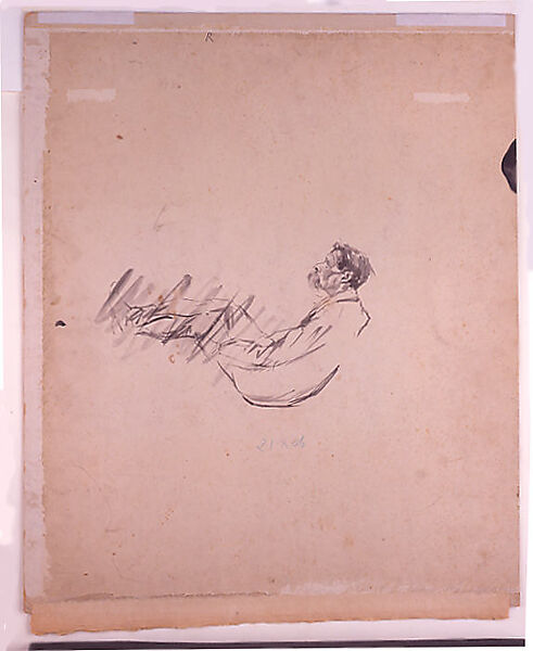 Monsieur le Sous-préfet, Jacques Villon (French, Damville 1875–1963 Puteaux), Gray wash and watercolor with traces of graphite on buff board, darkened