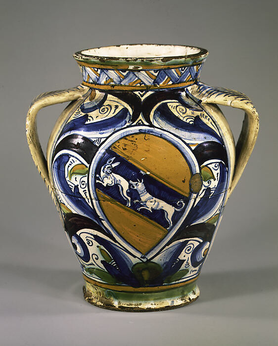 Apothecary Jar (orciuolo), Maiolica (tin-glazed earthenware), Italian, probably Florence or vicinity