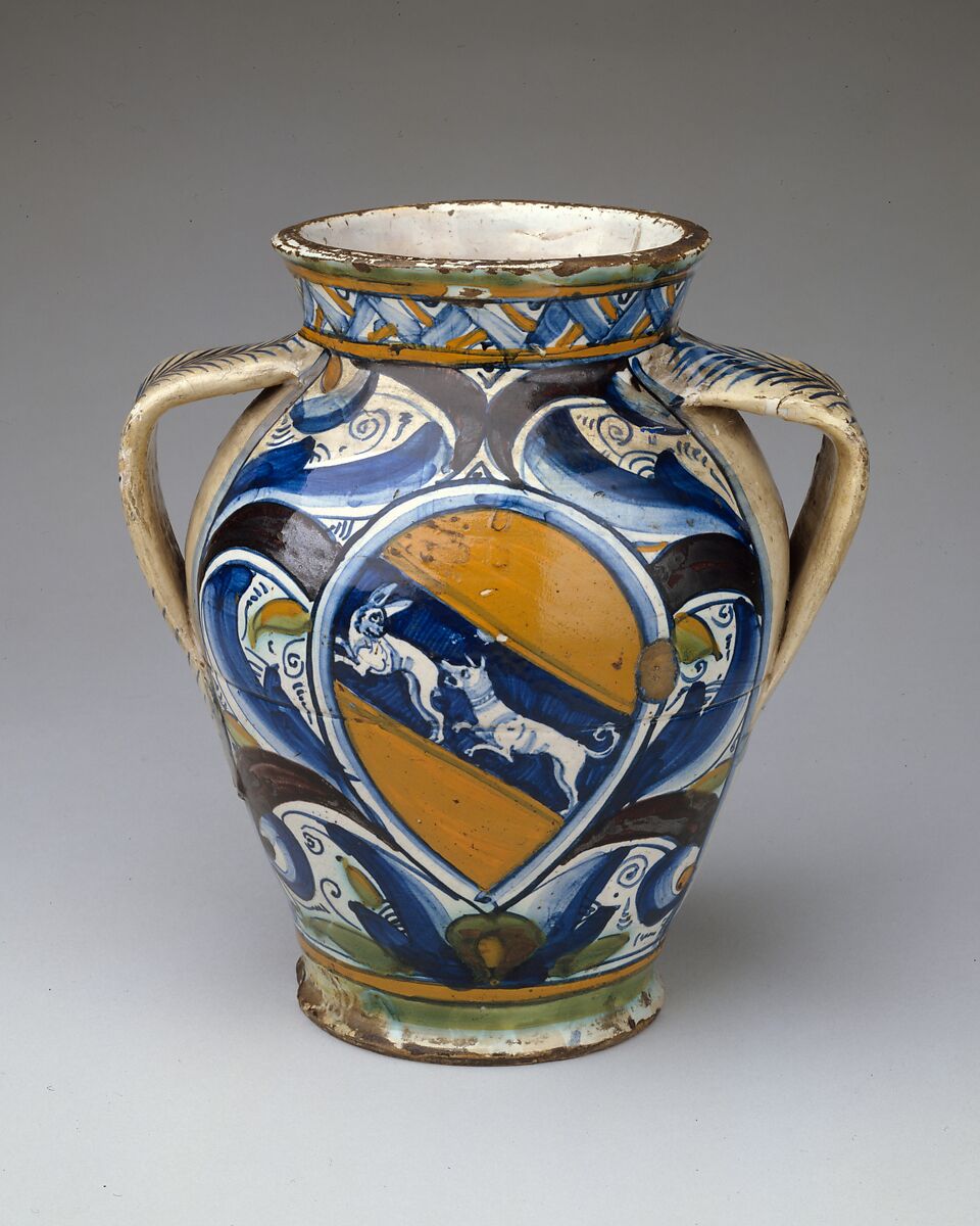 Apothecary Jar (orciuolo), Maiolica (tin-glazed earthenware), Italian, probably Florence or vicinity 