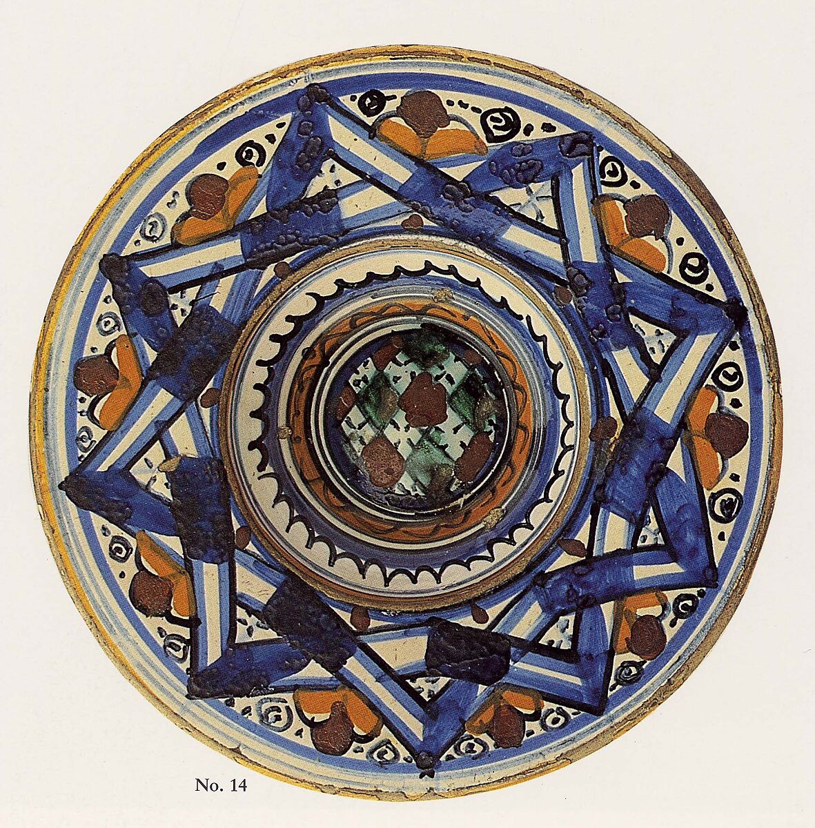 Plate (tondino), Maiolica (tin-glazed earthenware), Italian, Florence or vicinity