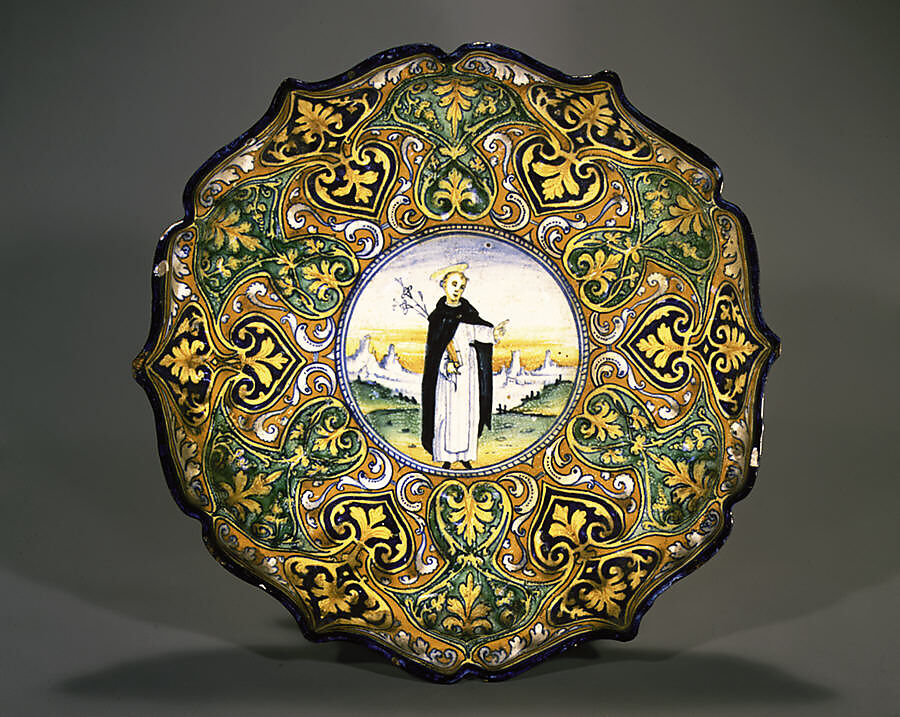 Dish (crespina), Maiolica (tin-glazed earthenware), Italian, Faenza