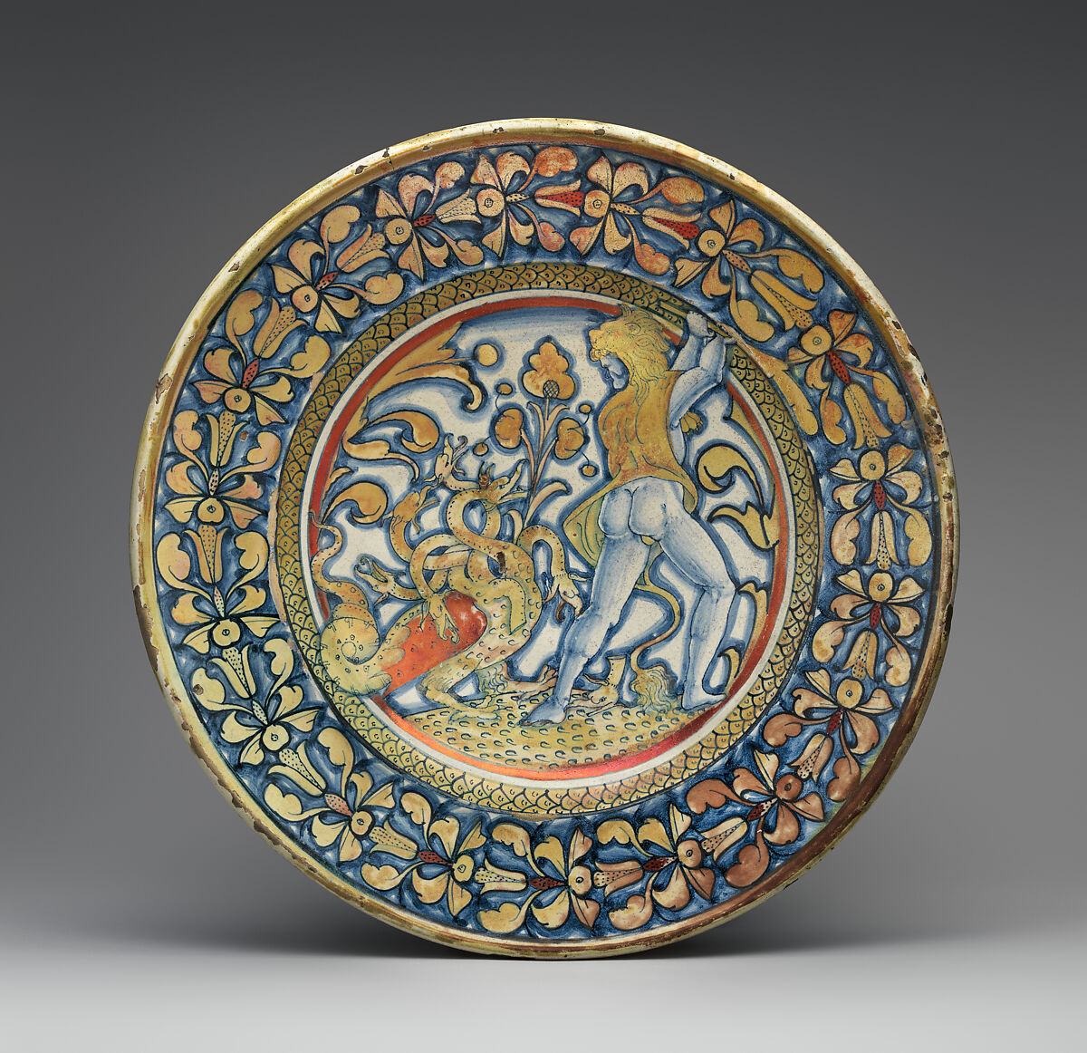 Dish (piatto), Maiolica (tin-glazed earthenware), Italian, Deruta 