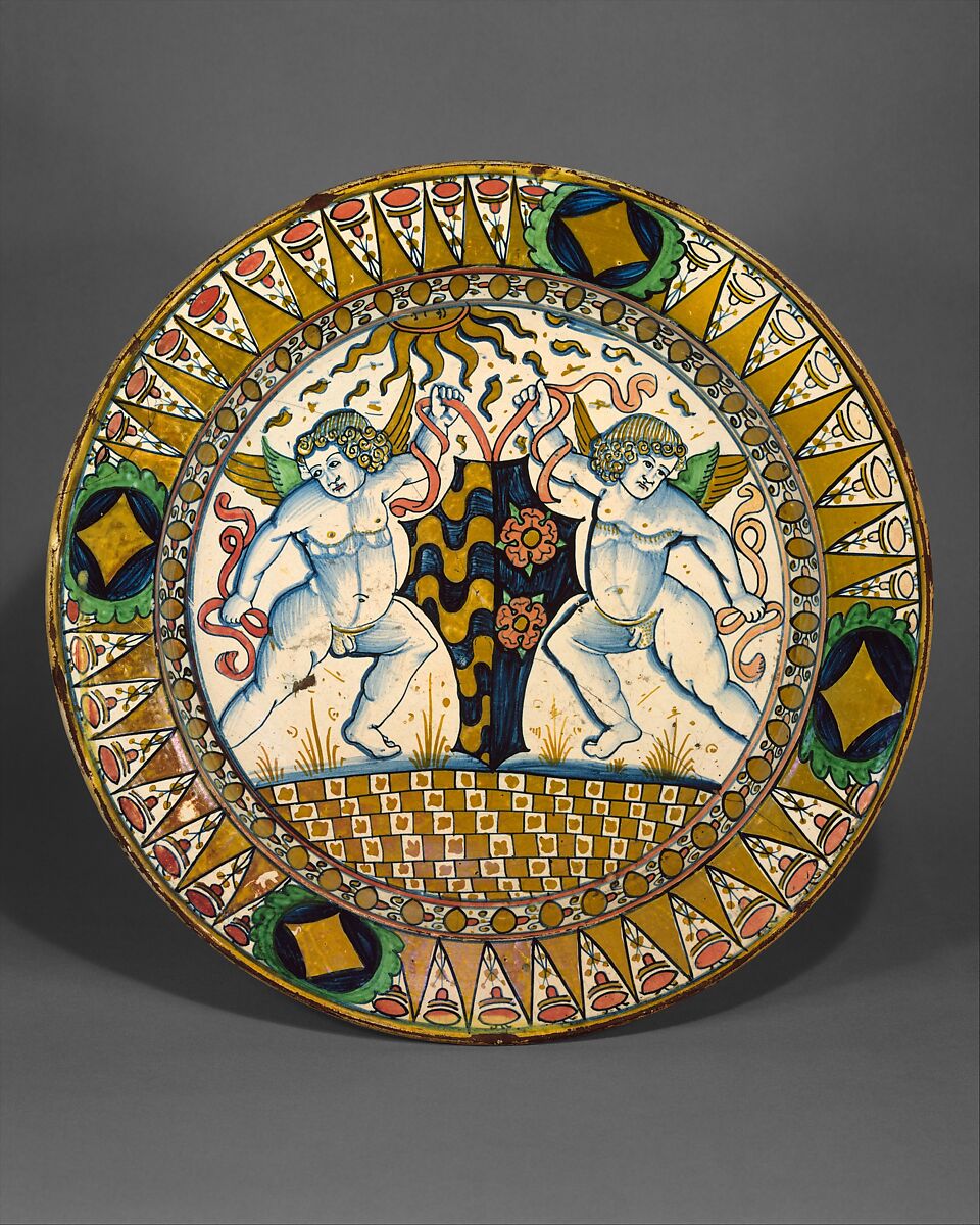 Dish (piatto), Maiolica (tin-glazed earthenware), Italian, Deruta 