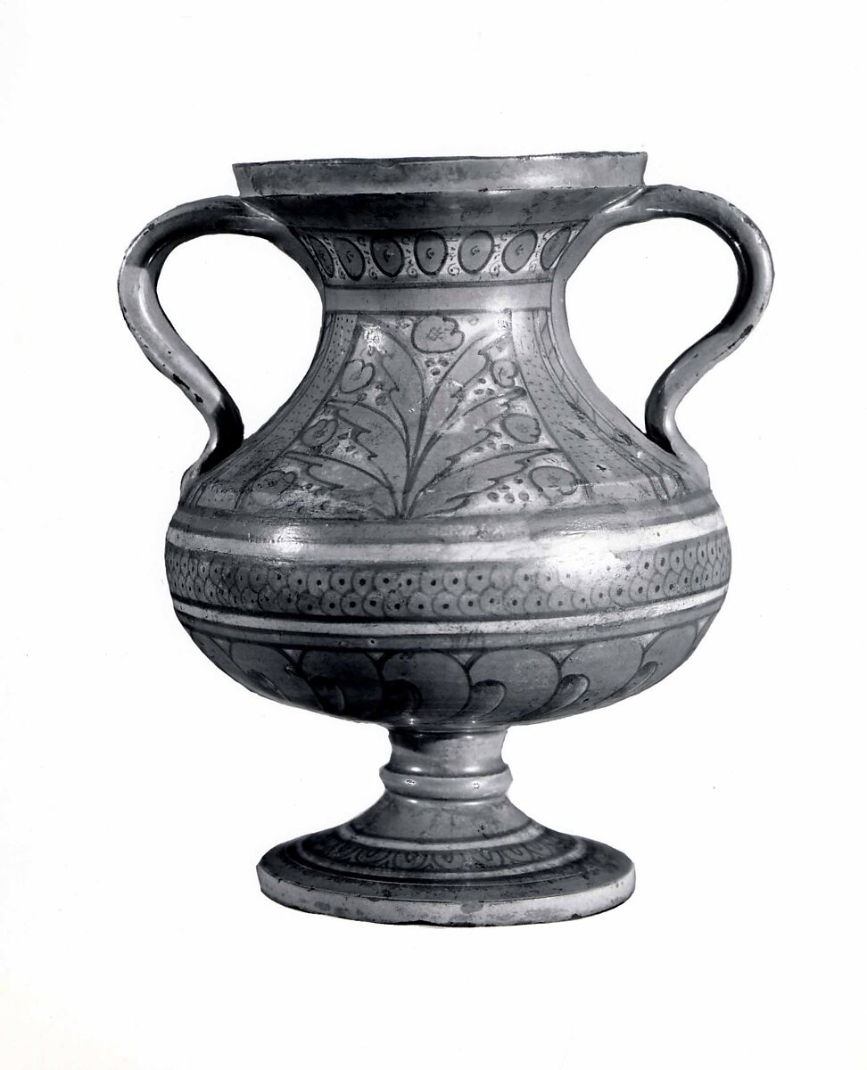 Vase (vaso), Maiolica (tin-glazed earthenware), Italian, Deruta 