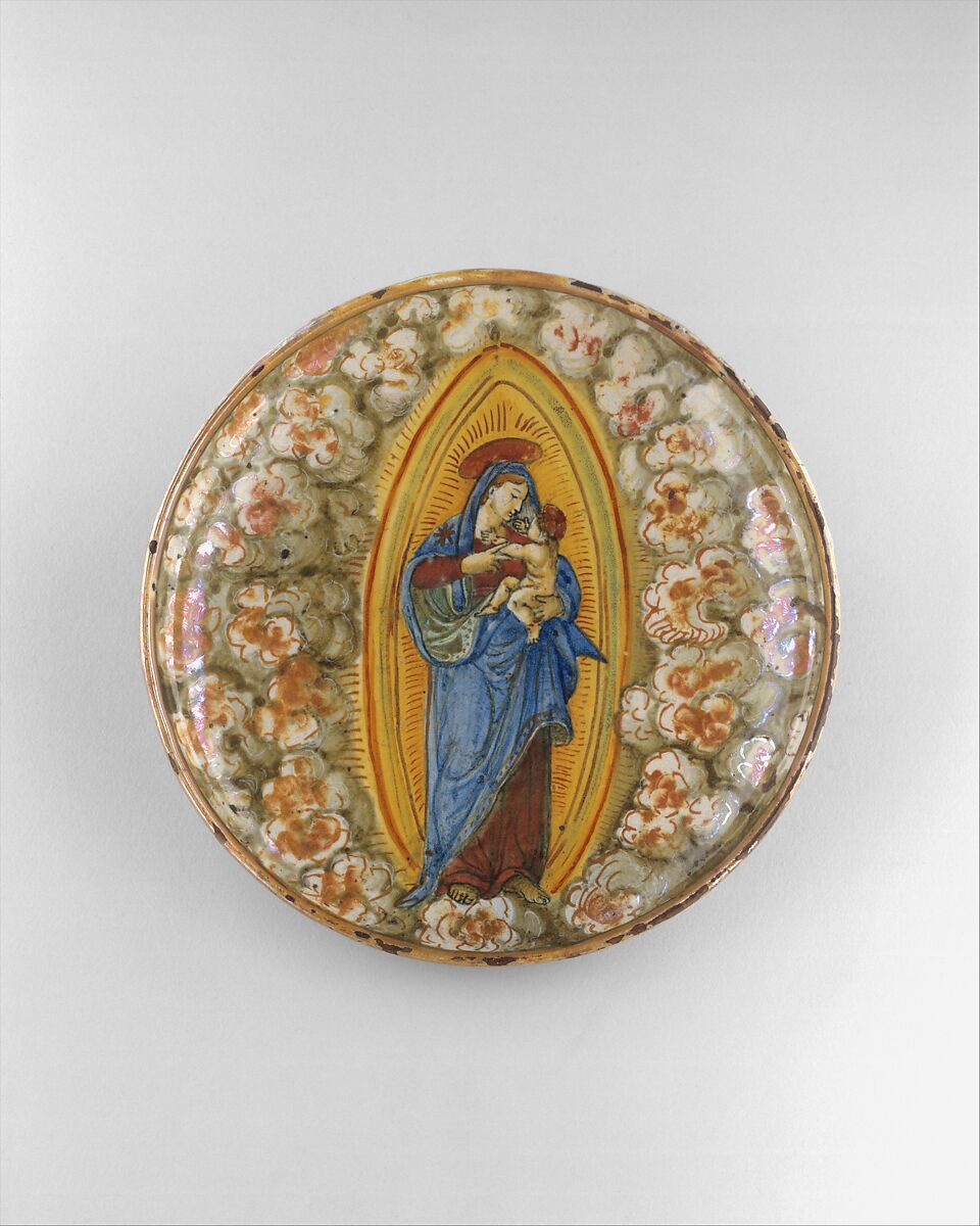Dish (coppa), Lustered by Maestro Giorgio Andreoli (Italian (Gubbio), active first half of 16th century), Maiolica (tin-glazed earthenware) 
