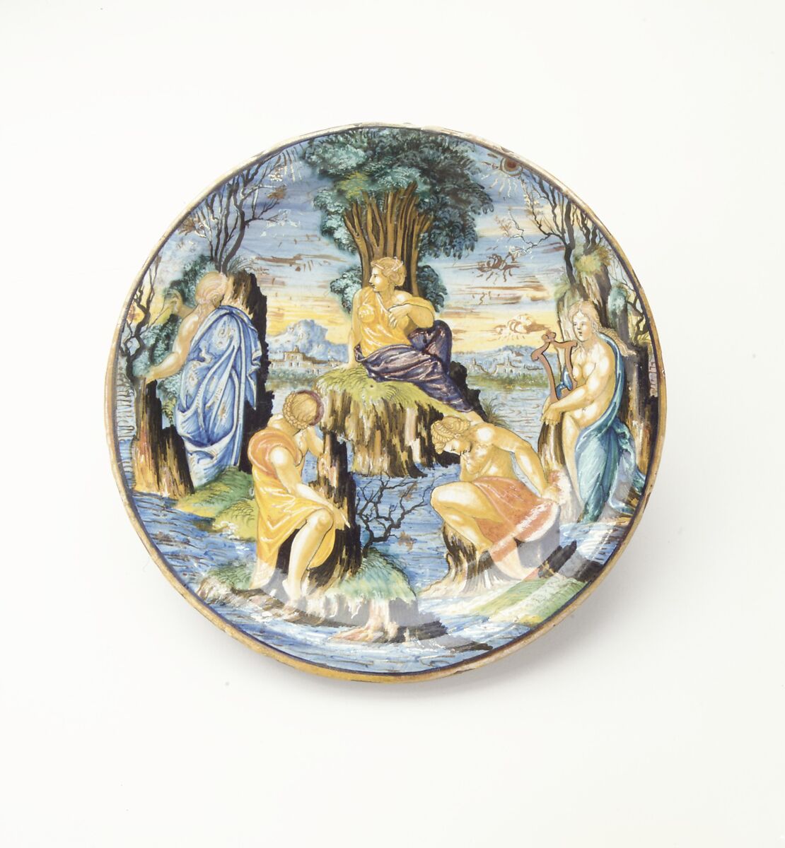 Dish (piatto), Francesco Xanto Avelli da Rovigo (Italian, Rovigo ca.1487–1542), Maiolica (tin-glazed earthenware)