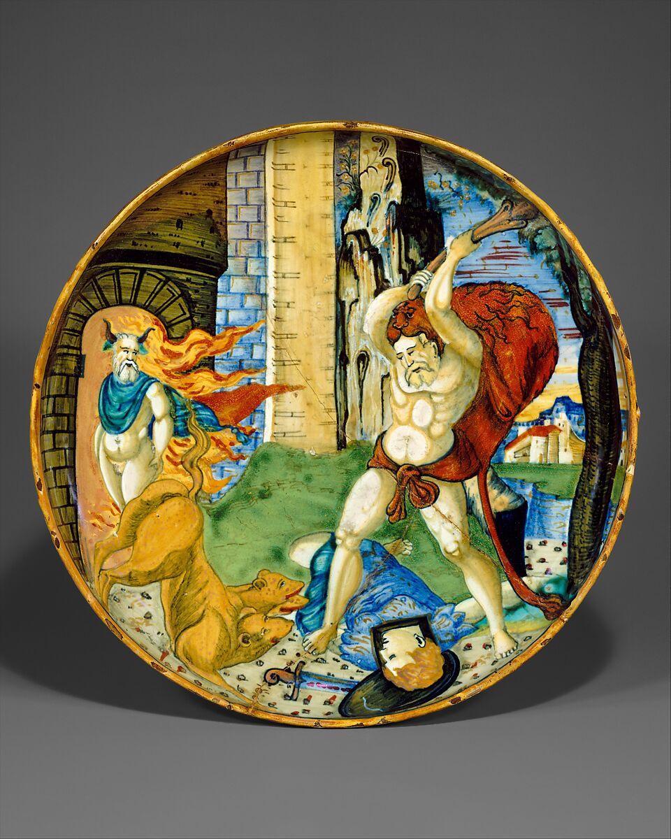 Dish (coppa), Maiolica (tin-glazed earthenware), Italian, Urbino and Gubbio 