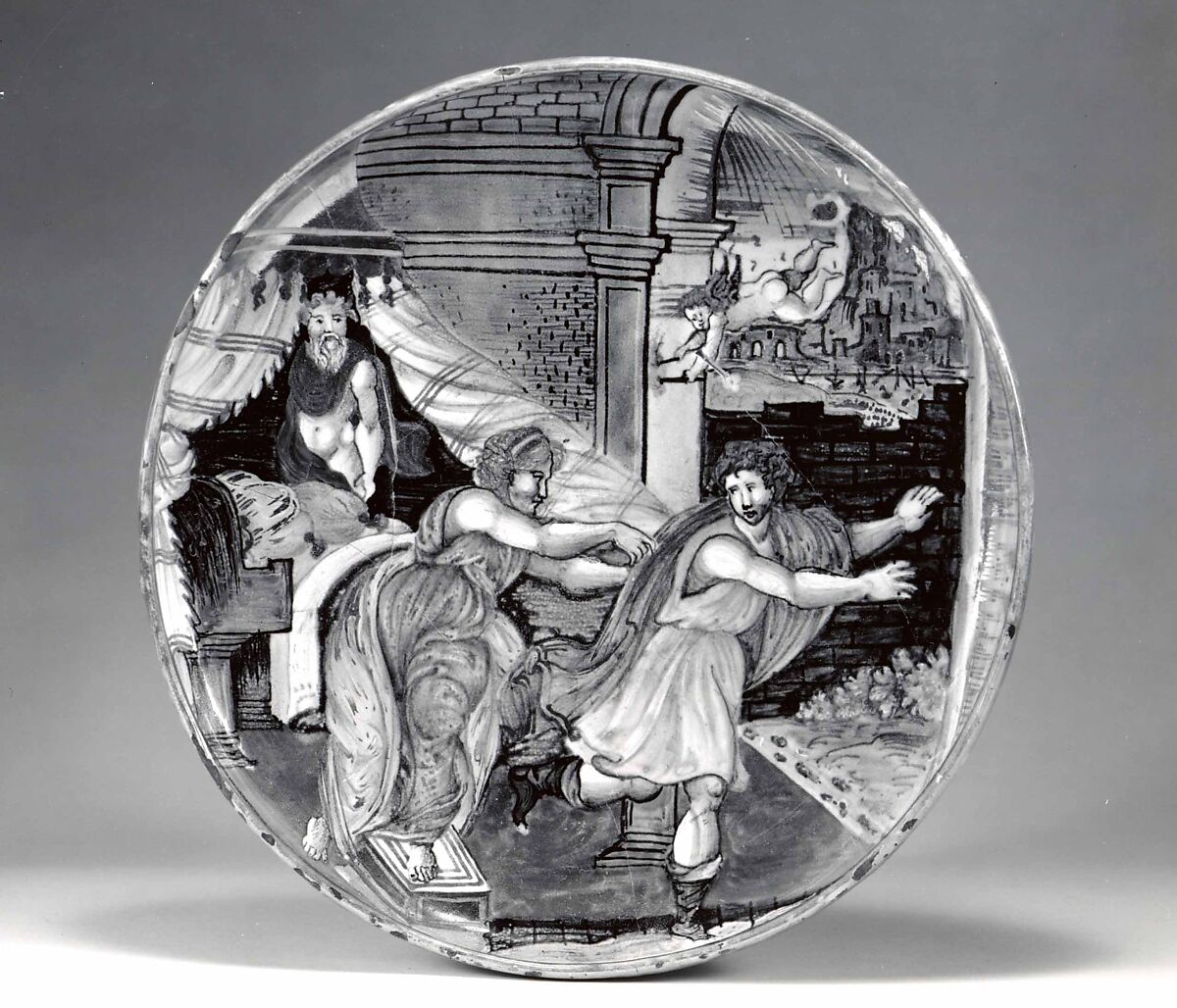 Dish (coppa), Maiolica (tin-glazed earthenware), Italian, Urbino and Gubbio 