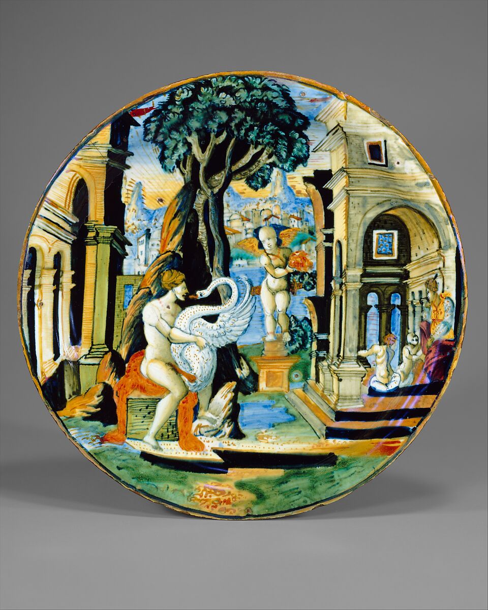 Plate (scodella), perhaps workshop of Guido Durantino (Italian, Urbino, active 1516–ca. 1576), Maiolica (tin-glazed earthenware), Italian, Urbino and Gubbio 