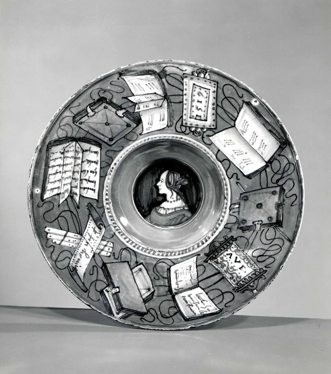 Plate (tondino), probably workshop of Maestro Giorgio Andreoli (Italian (Gubbio), active first half of 16th century), Maiolica (tin-glazed earthenware) 