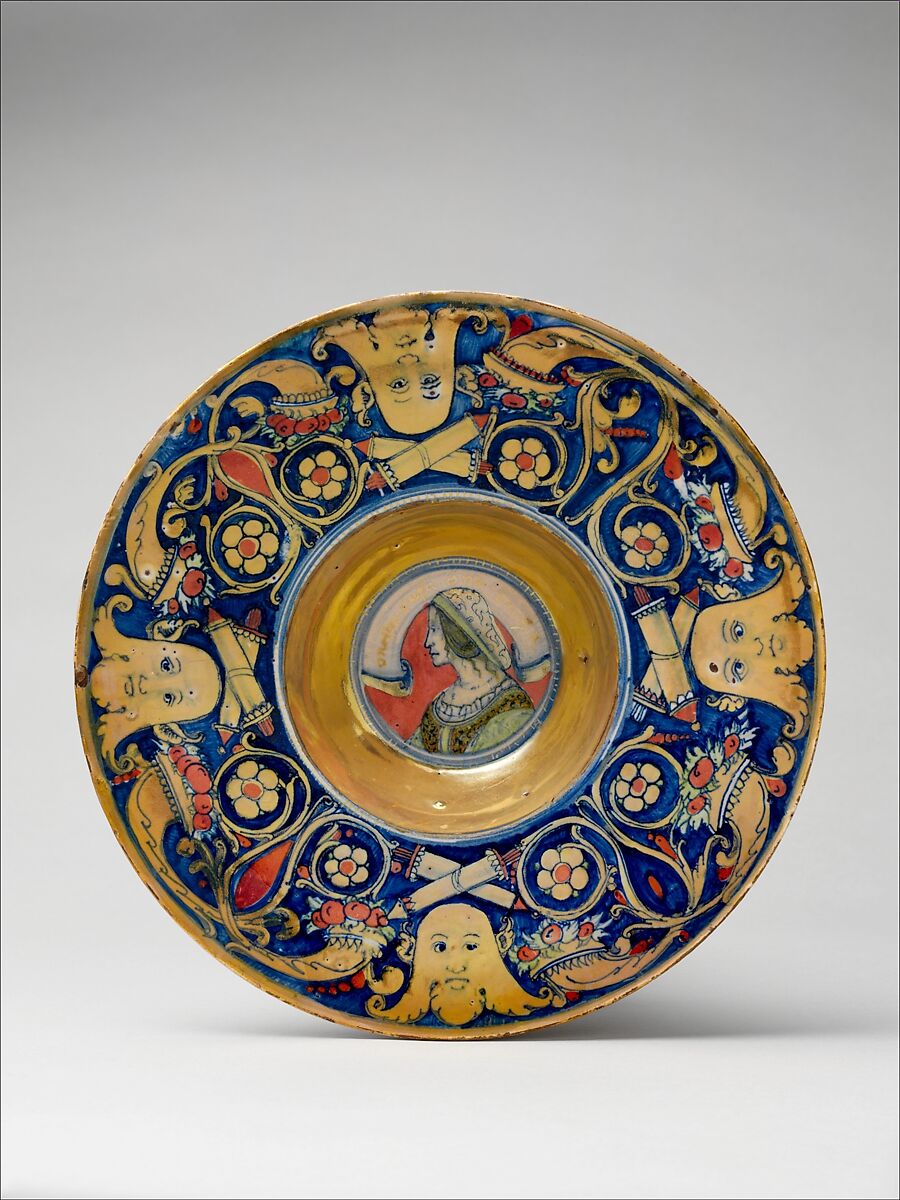 Plate (tondino), probably Maestro Giorgio Andreoli (Italian (Gubbio), active first half of 16th century), Maiolica (tin-glazed earthenware)