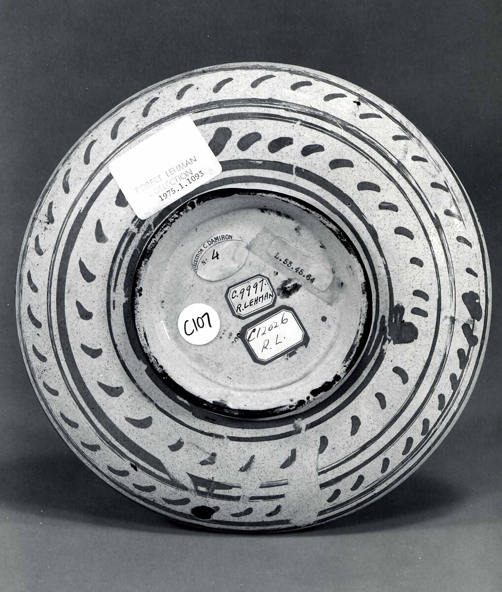 Dish (coppa), Maiolica (tin-glazed earthenware), Italian, Gubbio