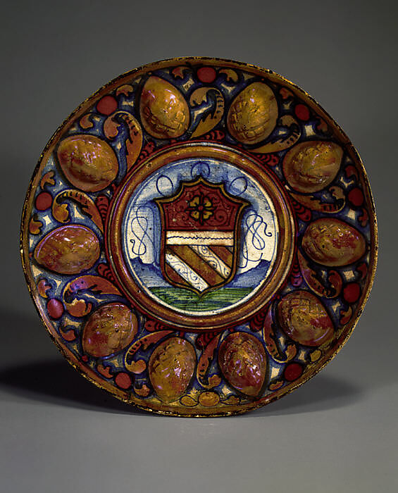 Dish (coppa), Maiolica (tin-glazed earthenware), Italian, Gubbio