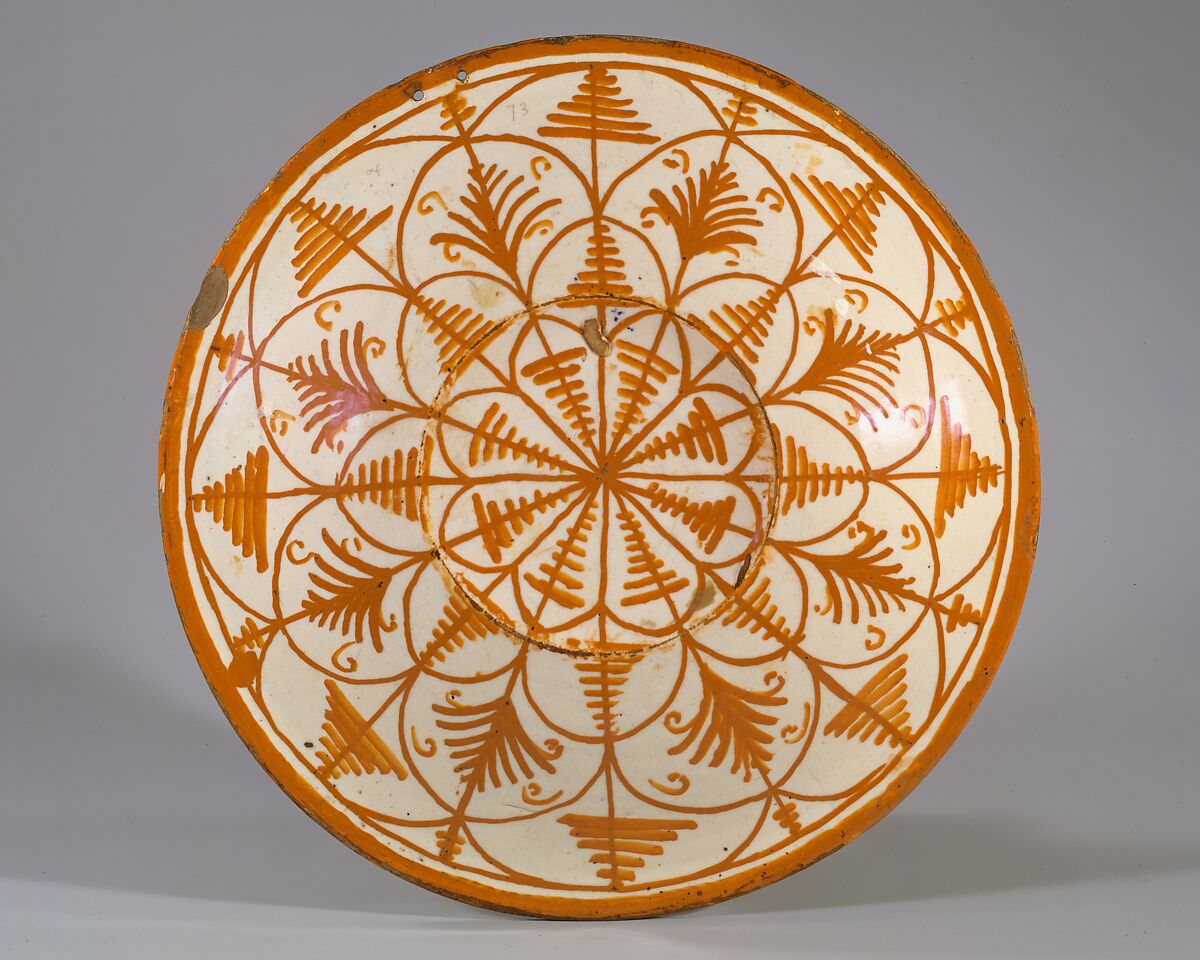Plate (piatto), Maiolica (tin-glazed earthenware), Italian, possibly Cafaggiolo