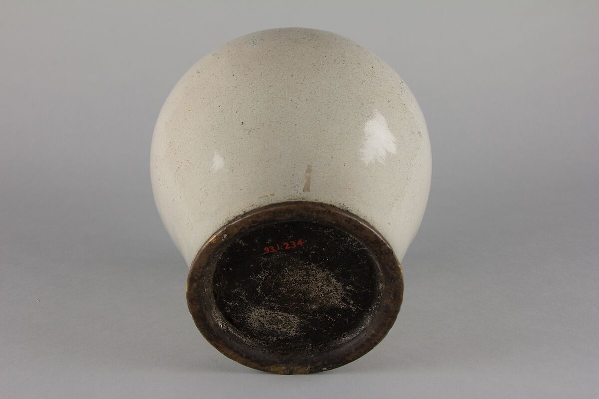 Meiping vase, Stoneware with crackled glaze (Shiwan ware), China