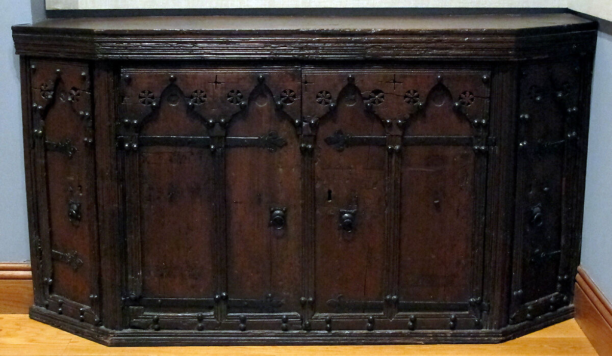 Cabinet (installed with 1975.1.2017), Walnut, iron., Italian, Umbria