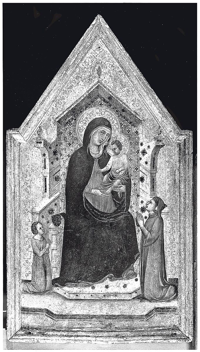 Engaged molding, Poplar. Linen over panel, moldings and sides. Gilt; deep red-orange bole., Italian, Siena