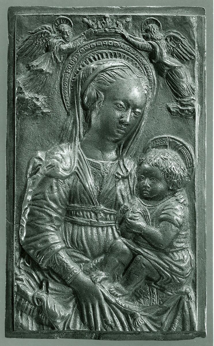 Virgin and Child, in the style of Antonio Rossellino (Italian, Settignano 1427–ca. 1479 Florence), Copper alloy with warm brown natural patina; hollow reverse. 
