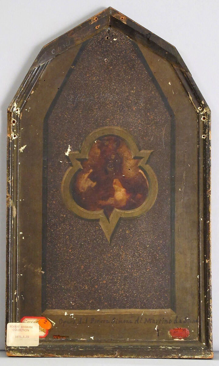 Engaged molding on a polyptych panel, Siena, Poplar. Gilt; deep brown-orange bole., Italian, Siena