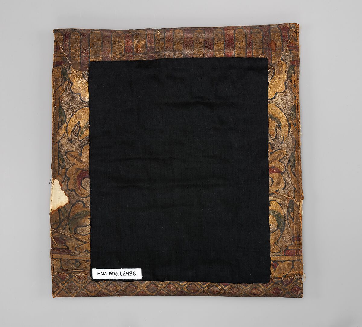 Chair Seat Cushion, Italian or Spanish (17th century), Leather, tooled and painted, Italian or Spanish