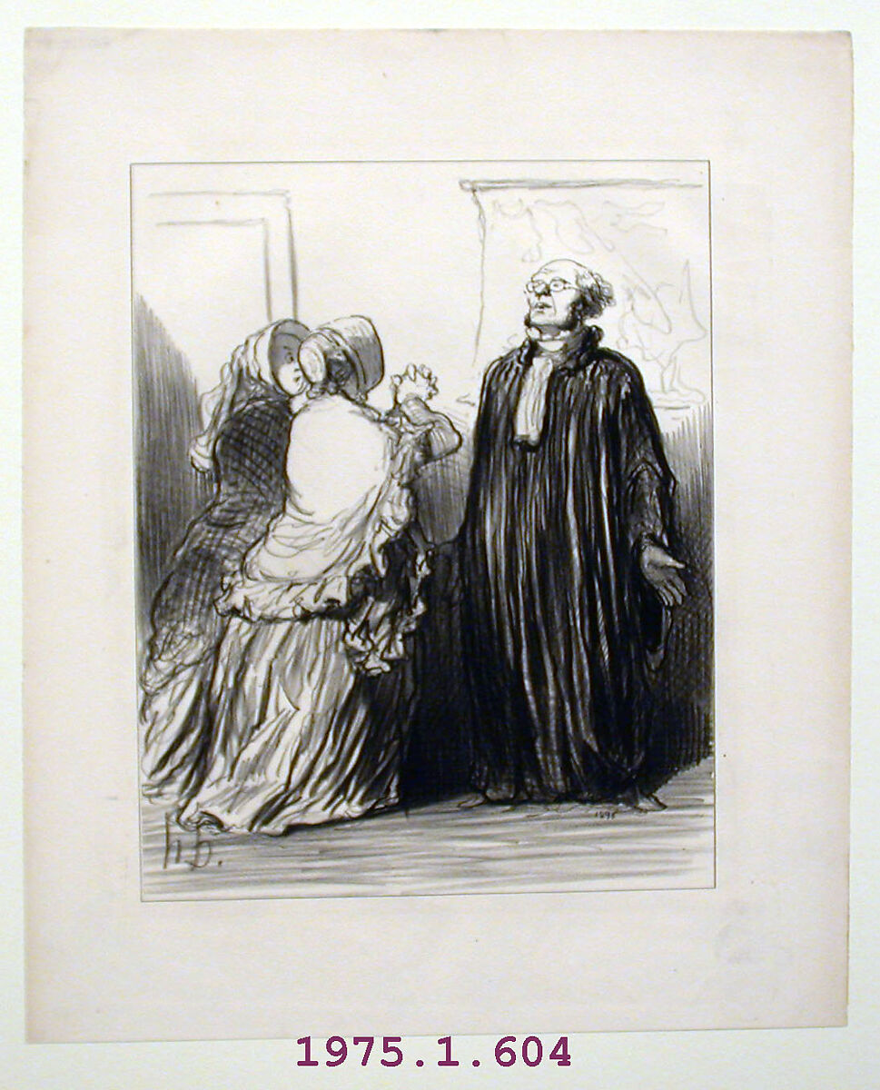 Woman Pleading For Justice, Honoré Daumier (French, Marseilles 1808–1879 Valmondois), Lithograph 