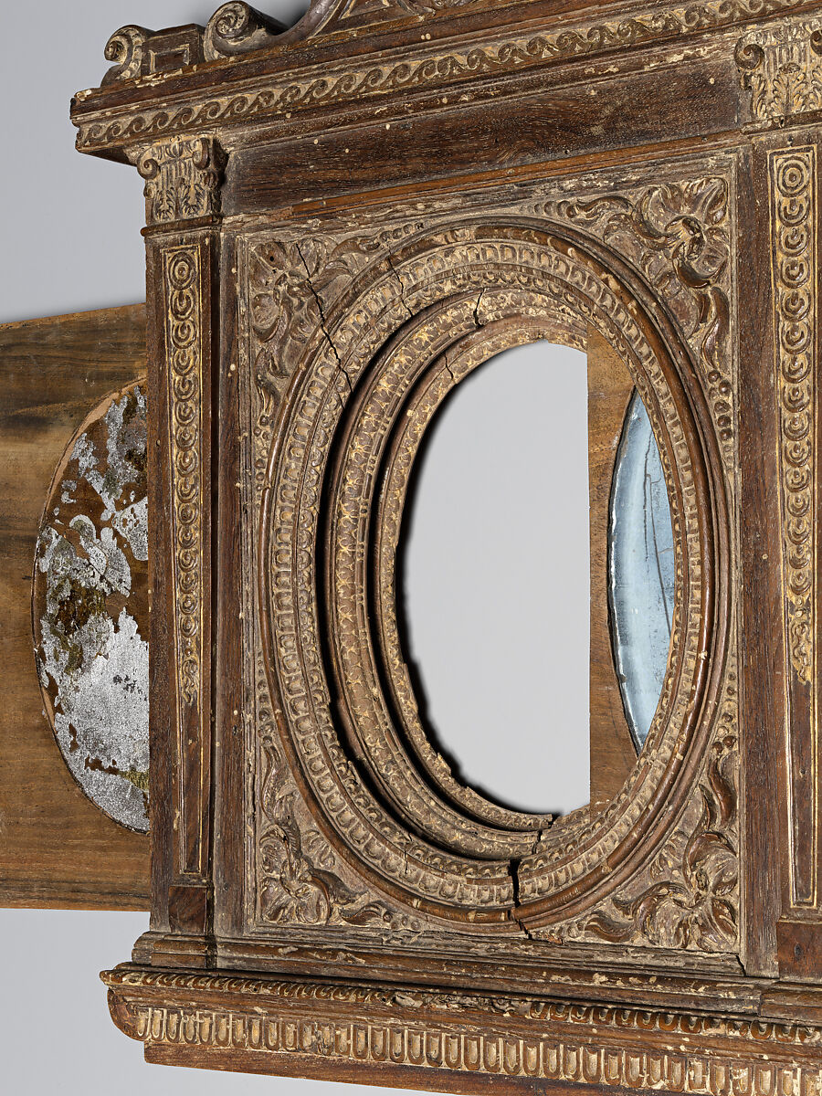 Tabernacle mirror frame, Unknown (Italian, Ferrara), Walnut, Italian, Florence(?)
