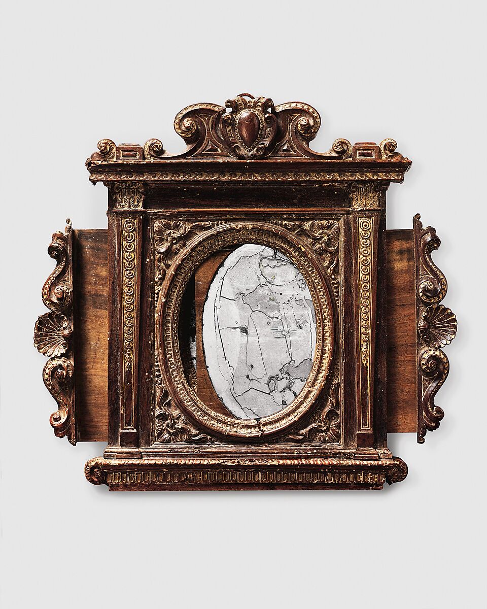 Tabernacle mirror frame, Unknown (Italian, Ferrara), Walnut, Italian, Florence(?)
