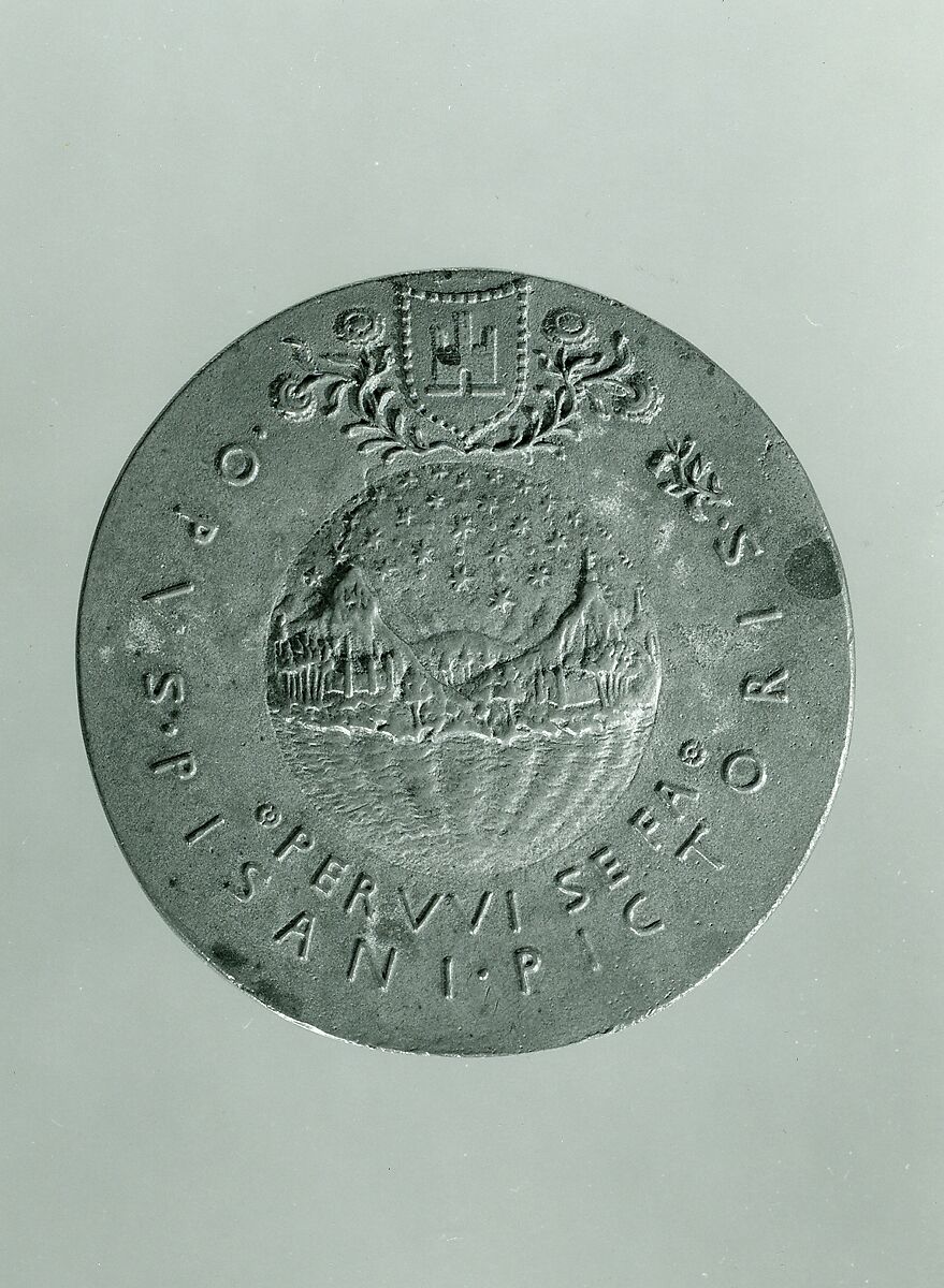 Portrait medal of Don Inigo d'Avalos (obverse); Sphere Representing Earth, Sea, and Sky (reverse), Pisanello (Antonio Pisano) (Italian, Pisa or Verona by 1395–1455), Bronze (copper alloy with warm brown patina under a worn layer of black wax)