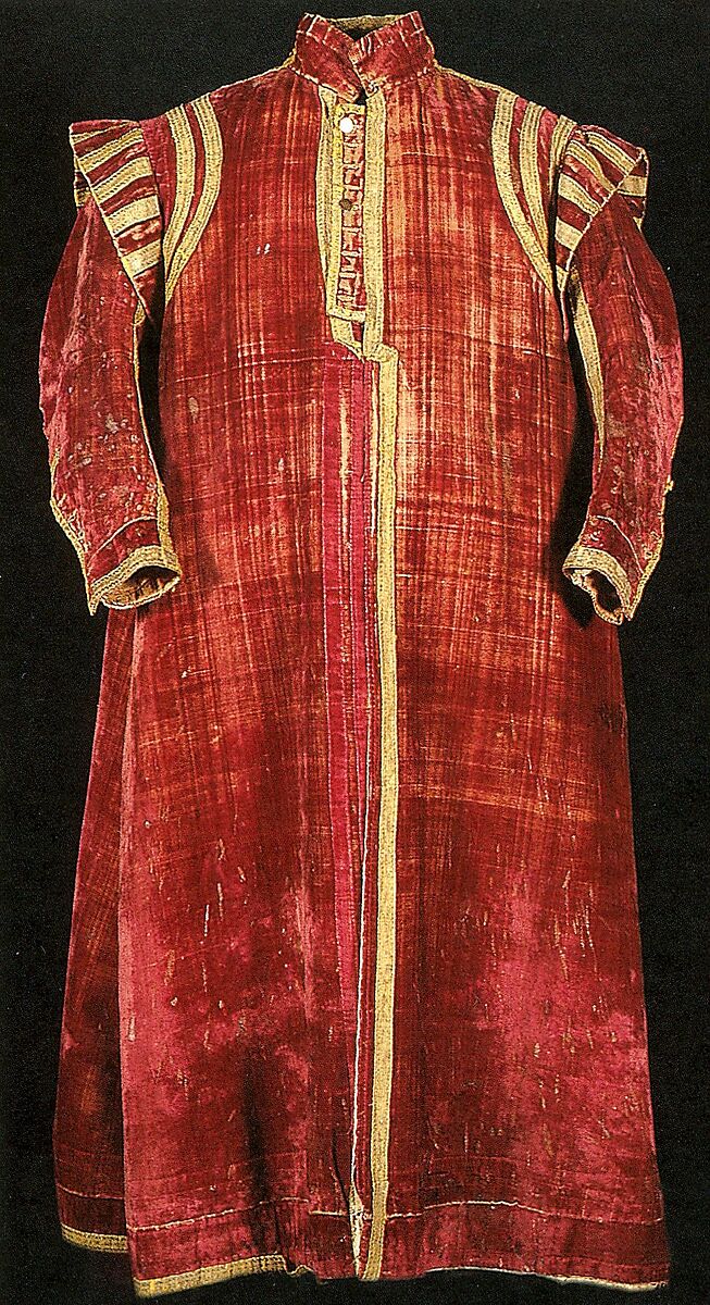 Man's Robe, Silk; metal; linen, Italian or British 