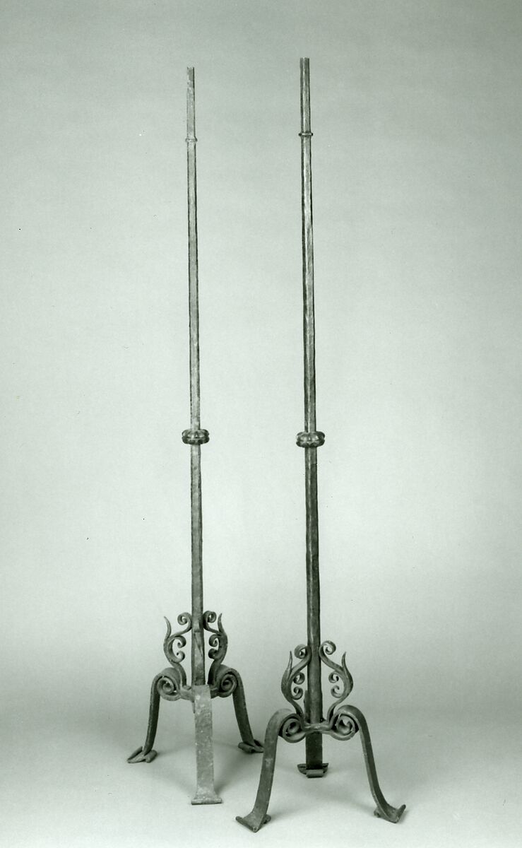 Candle pricket (pair with 1975.1.1463), Iron, Spanish