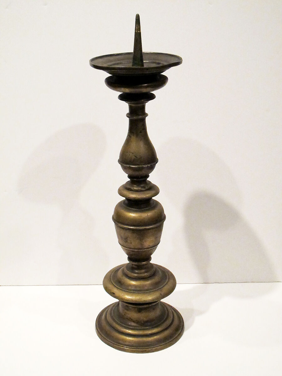 Candlestick (pair with .1481), Copper alloy of reddish tone., European 