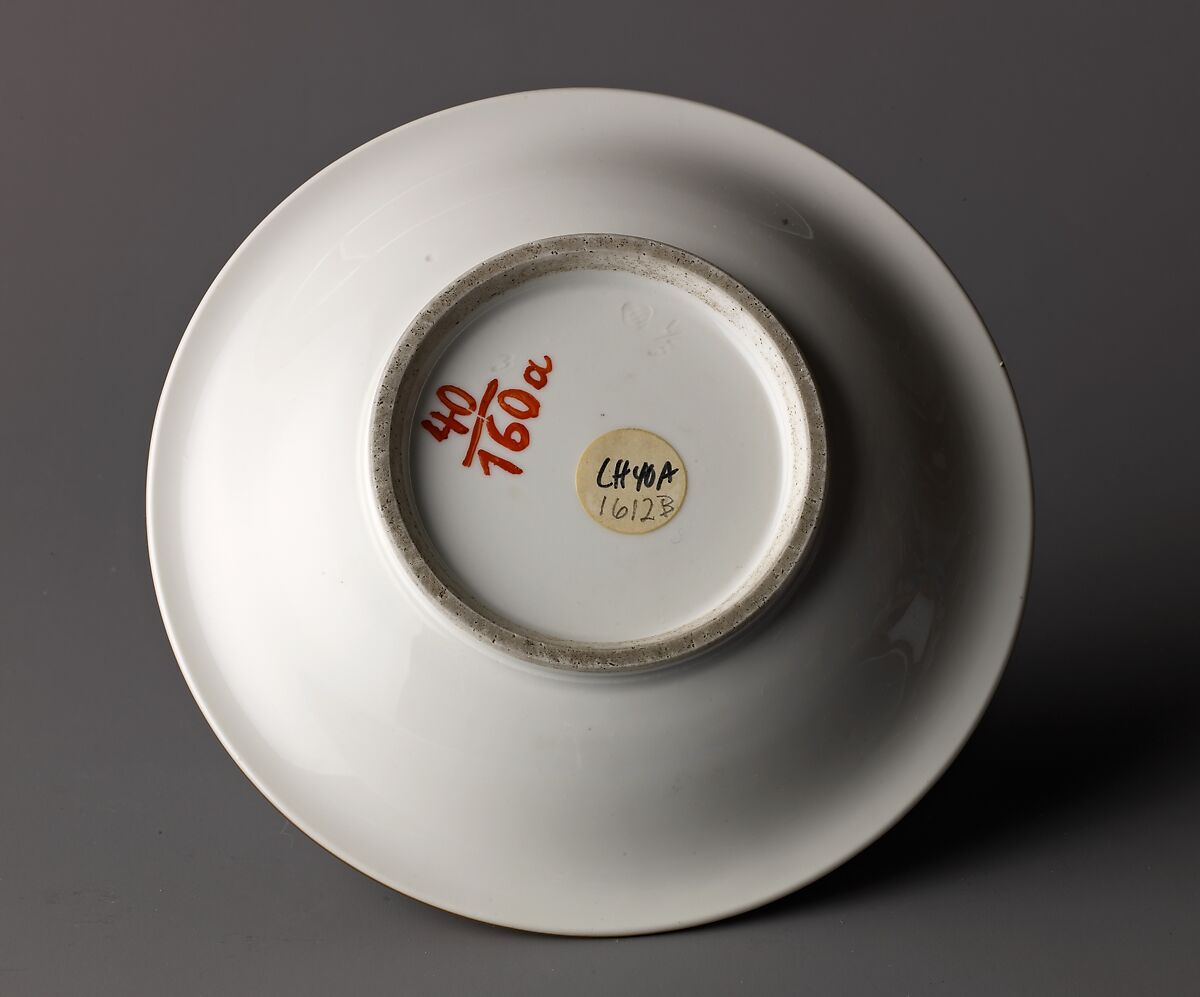 Cup (with a view of the Odeonsplatz, Munich) and saucer, Hard-paste porcelain, German, Nymphenburg
