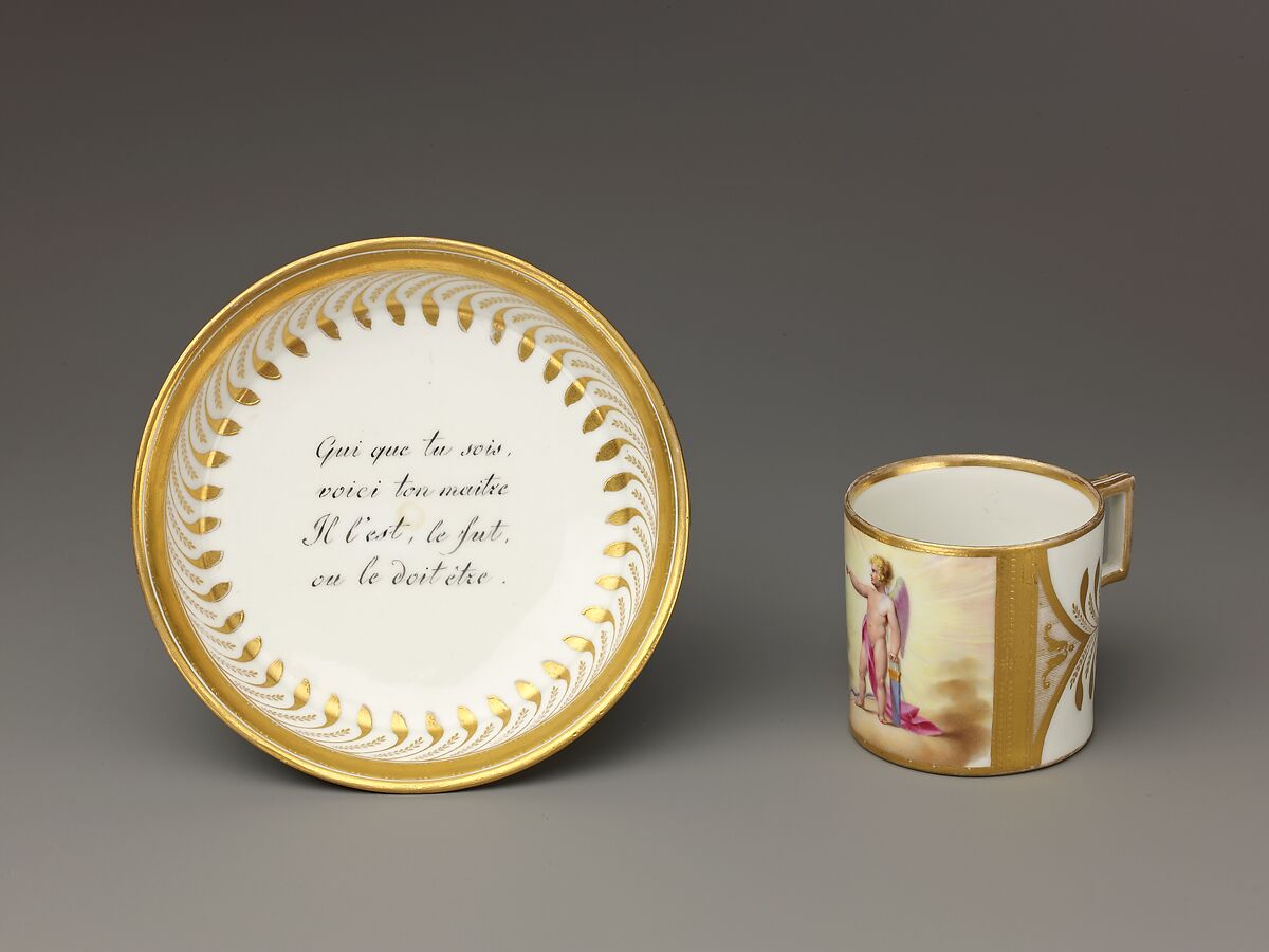 Cup and saucer, Hard-paste porcelain, Austrian, Vienna 