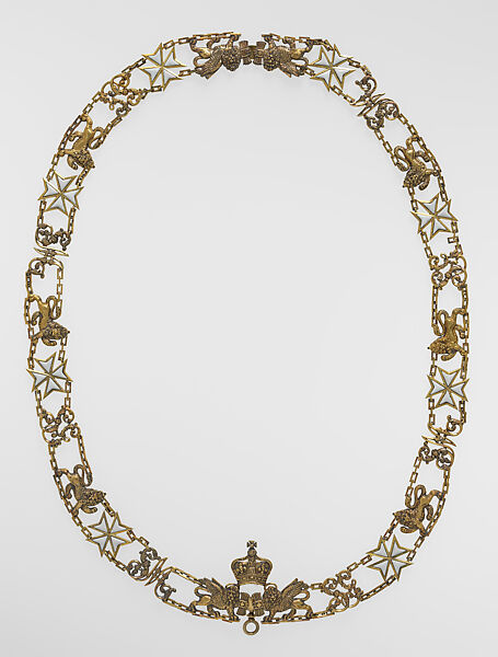 Collar of the Most Distinguished Order of Saint Michael and Saint George, Garrard &amp; Company (founded 1735), Silver gilt and enamel, British, London