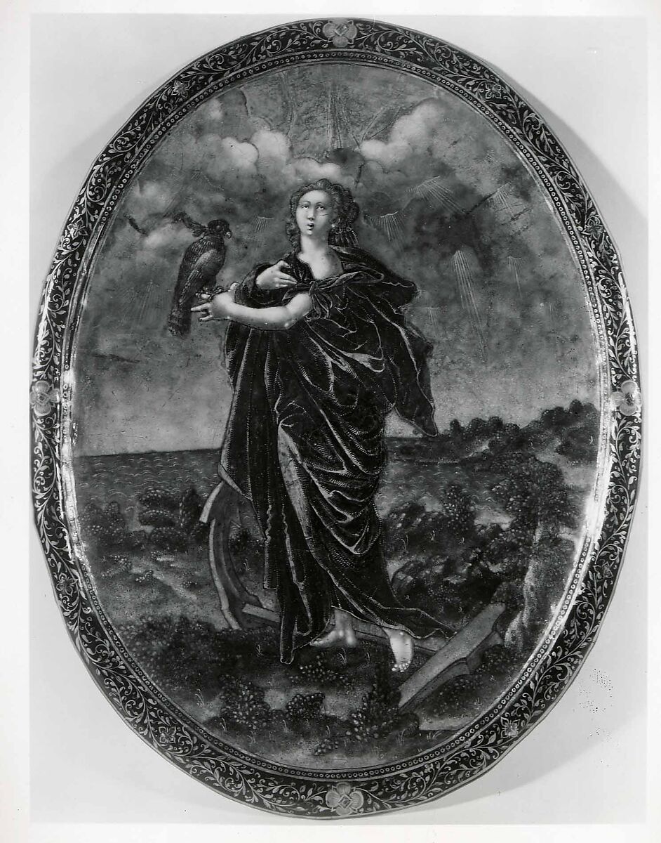 Hope, Master IDC (French, active Limoges 1614–27) or, Painted enamel, partly gilt, on copper.